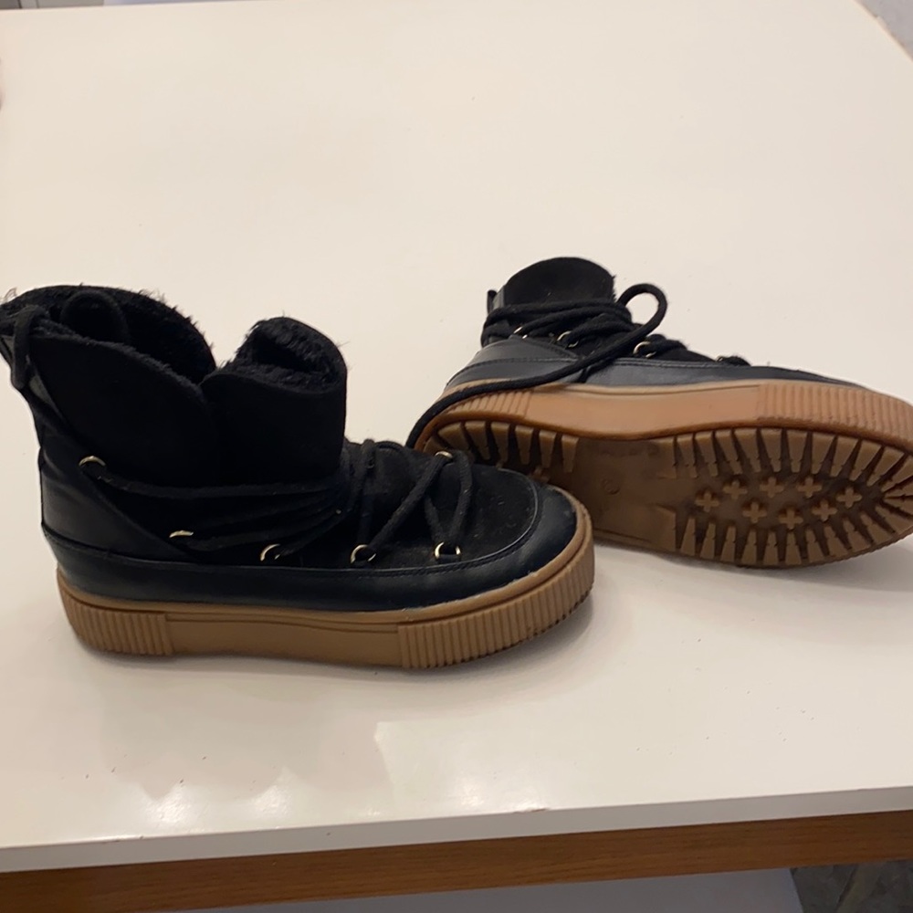 H & M black suede booties